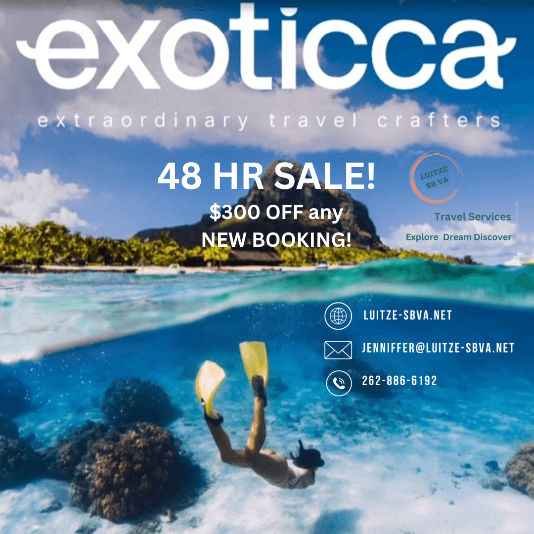 Celebrate the World with a 48 Hour sale of exotic trips! 