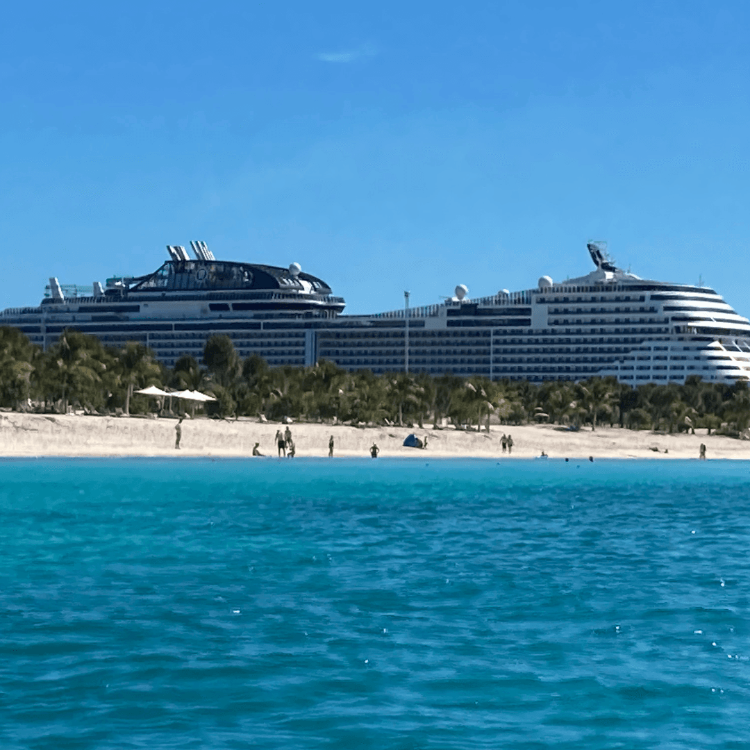 Balcony view of Nassau port